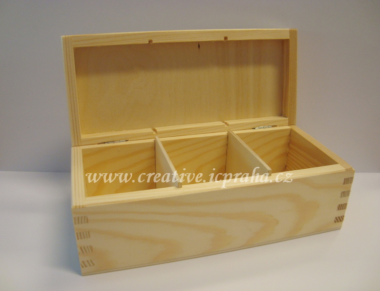 krabička na čaj 3 přihr. 22,5x9x7cm 